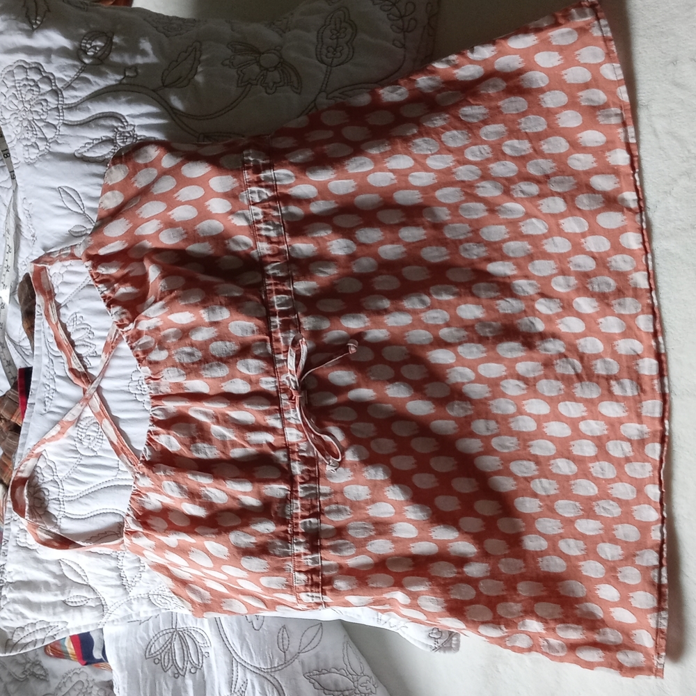 Patagonia hemp/cotton, adjustable cross straps size 12 in pumpkin & white EUC